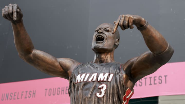 The Miami Heat's statue honoring Dwyane Wade.
