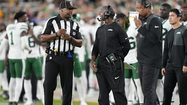 New York Jets head coach Aaron Glenn