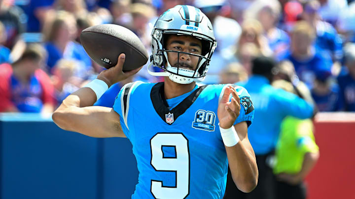 Young was benched heading into the Panthers' Week 3 matchup against the Raiders. Young was benched heading into the Panthers' Week 3 matchup against the Raiders.