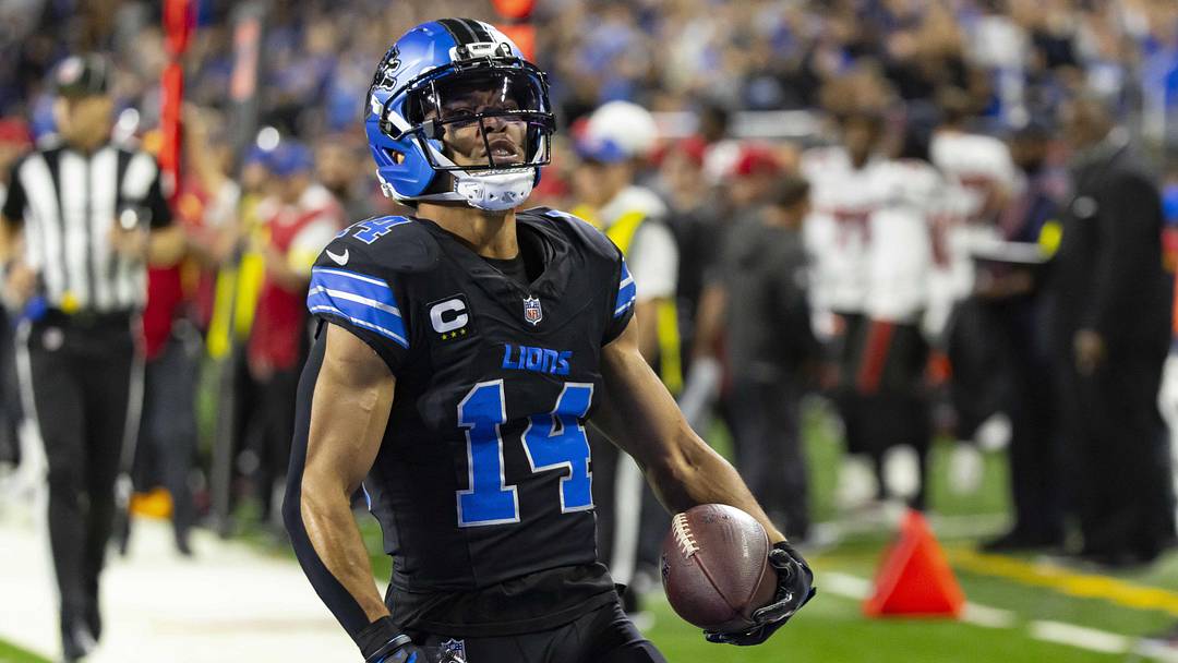 Detroit Lions wide receiver Amon-Ra St. Brown (14)