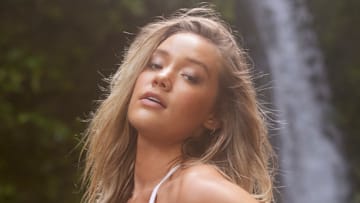 Olivia Ponton was photographed by Amanda Pratt in Dominica. Swimsuit by Monica Hansen Beachwear.