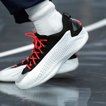 Minnesota Timberwolves guard Anthony Edwards wears the adidas AE 1 Low.