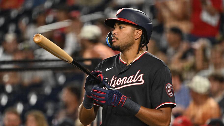 Washington Nationals right fielder James Wood (29) prepares to bat