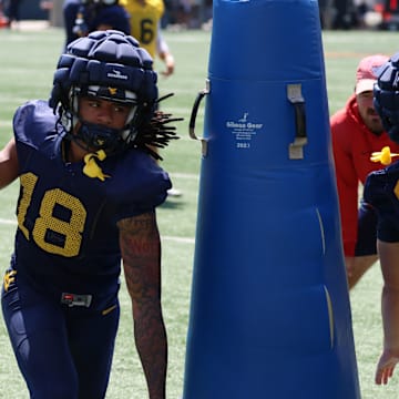 West Virginia University receiver Brandon Rehmann.