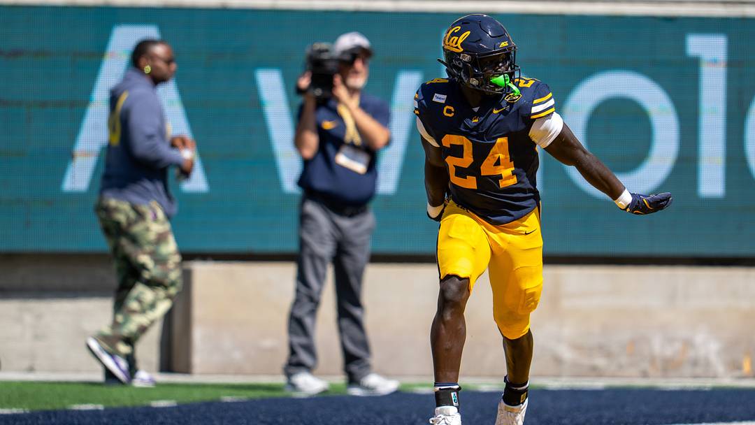 Adam Mohammed celebrates one of his three touchdowns against Wagner Adam Mohammed celebrates one of his three touchdowns against Wagner