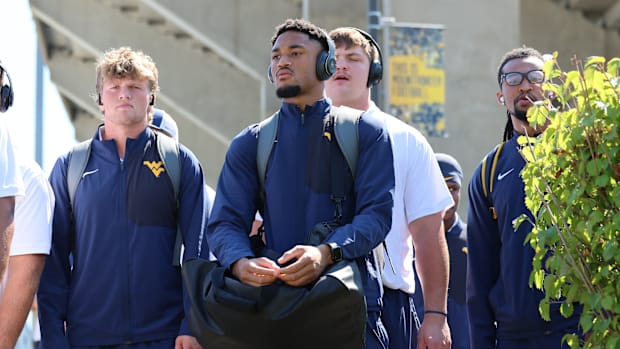 West Virginia University receiver Cam Vaughn