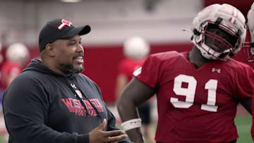 Wisconsin defensive line coach E.J. Whitlow is shown during spring football practice Wednesday, April 23, 2025 in Madison, Wisconsin.

Mark Hoffman/Milwaukee Journal Sentinel