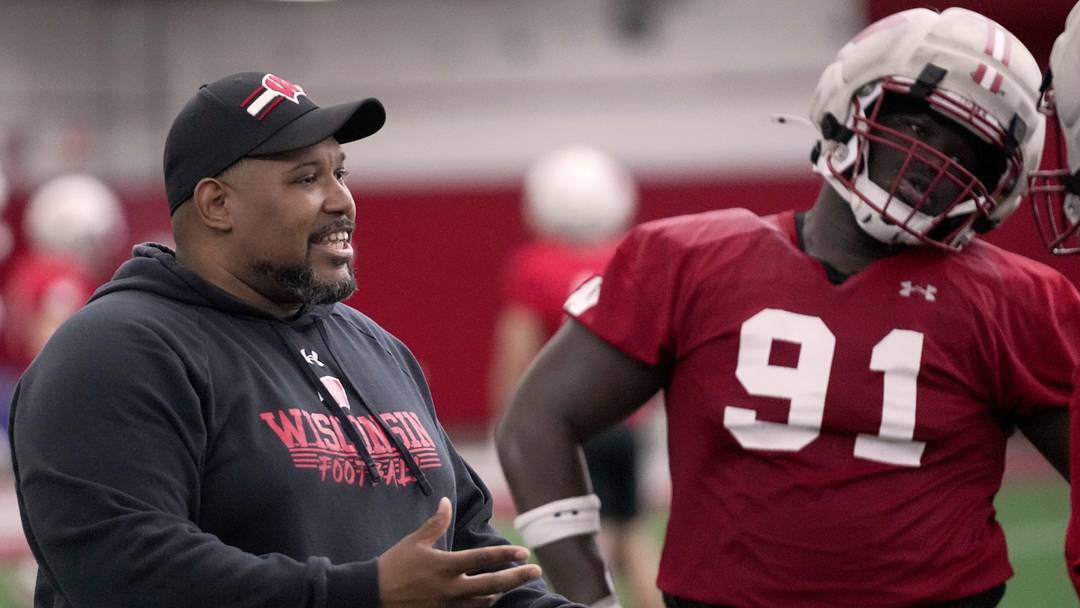 Wisconsin defensive line coach E.J. Whitlow. Wisconsin defensive line coach E.J. Whitlow.