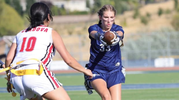 Vista del Lago vs. Cordova in California JV  high school flag football contest (08/20/2025)