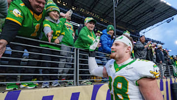Bryce Boettcher high fives all the little Bryce Bros after the win over the Huskies.
