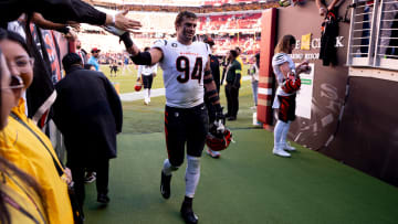 Cincinnati Bengals defensive end Sam Hubbard (94) high fives fans after the NFL game between the