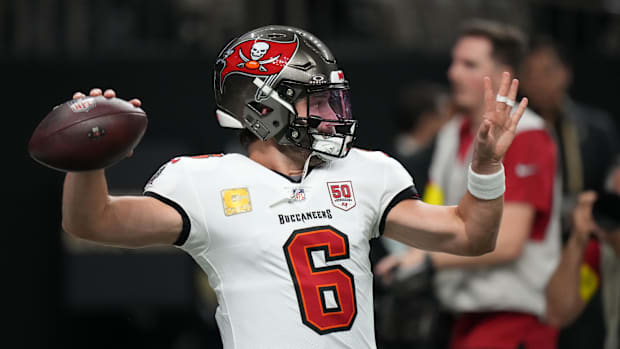Tampa Bay Buccaneers quarterback Baker Mayfield scored less than five fantasy points in Week 8. 