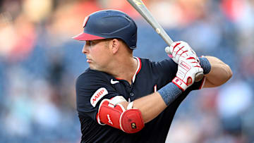 Washington Nationals first baseman Nathaniel Lowe