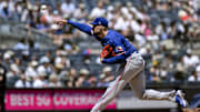 Aug 10, 2024; Bronx, New York, USA; Texas Rangers pitcher Nathan Eovaldi (17) pitches against the New York Yankees during the first inning at Yankee Stadium. Mandatory Credit: John Jones-Imagn Images