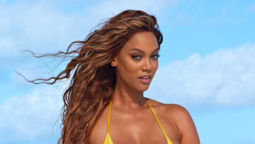 Tyra Banks was photographed by Laretta Houston in Great Exuma, Bahamas.