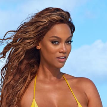 Tyra Banks was photographed by Laretta Houston in Great Exuma, Bahamas.