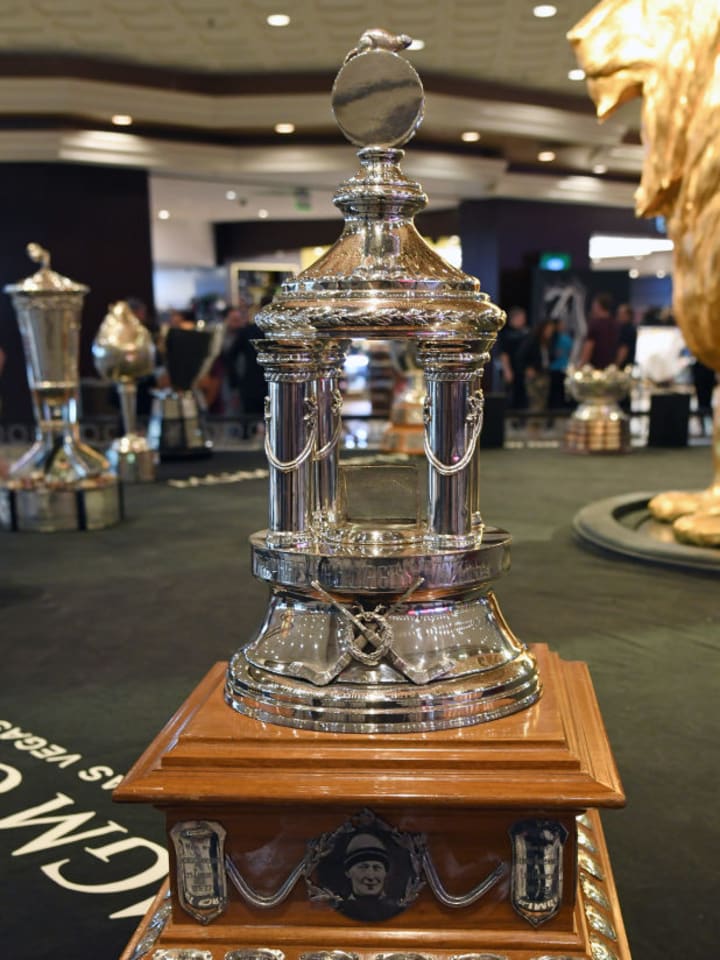 NHL Trophies Displayed At MGM Grand Hotel & Casino Ahead Of The 2019 NHL Awards