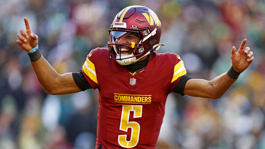 Jayden Daniels won Offensive Rookie of the Year for his stellar 2024 season in Washington. | Peter Casey-Imagn Images