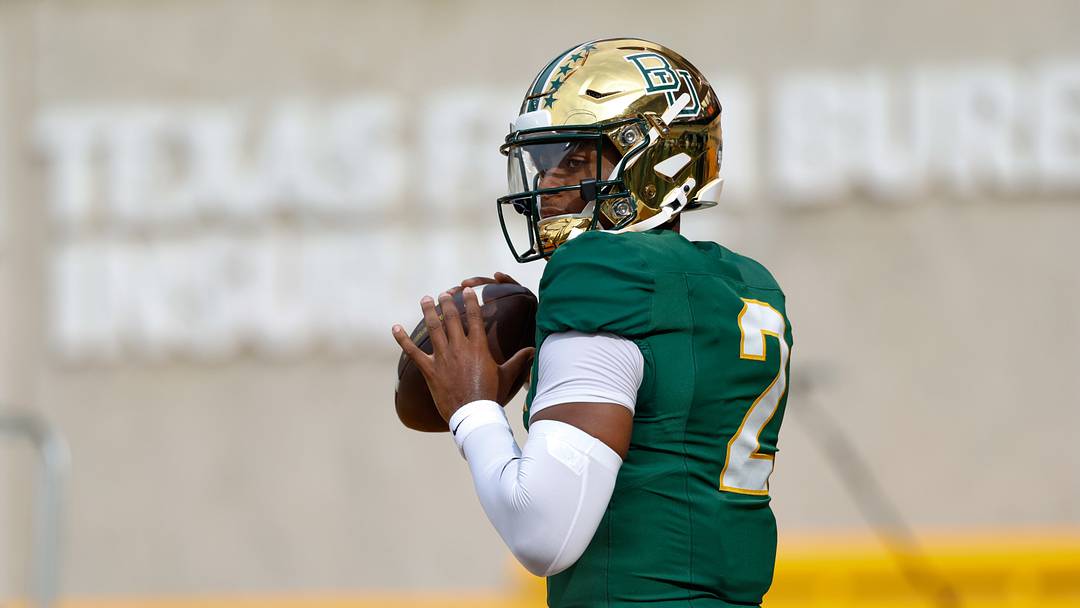 Sep 26, 2026; Waco, Texas, USA;  Baylor Bears quarterback DJ Lagway (2) participates in warmups before the game against the Colorado Buffaloes at McLane Stadium.  Mandatory Credit: Chris Jones-Imagn Images