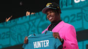 The Jaguars traded their fifth pick, 36th pick, 136th pick and a 2026 first-round pick to the Browns to select Hunter.