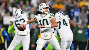 Green Bay Packers quarterback Jordan Love passes the ball against the Seattle Seahawks
