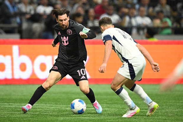 Lionel Messi in action in the Concacaf Champions Cup.