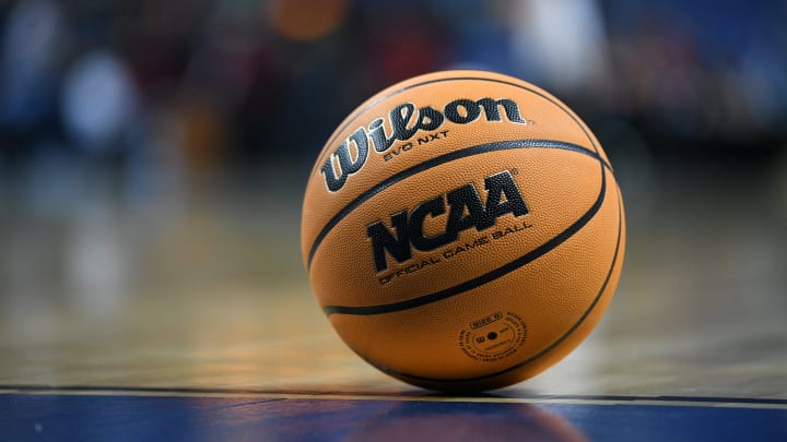 Mar 25, 2022; Greensboro, NC, USA;  A general shot of the game ball for the NCAA Women's tournament