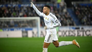 Kylian Mbappé beim Torjubel Kylian Mbappé beim Torjubel