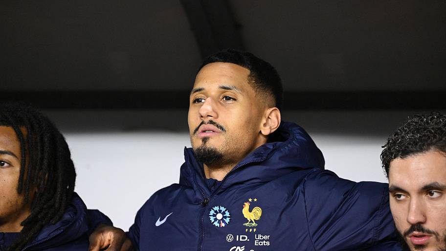 William Saliba on the France bench.