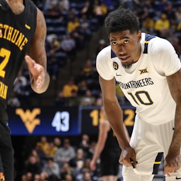 West Virginia University guard Sencire Harris