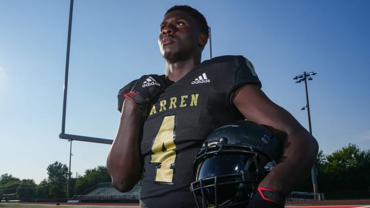 Warren Central's Damien Shanklin poses for a photo Thursday, August 3, 2023, at Lawrence North High School in Indianapolis.