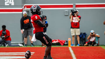 NC State football running back Kendrick Raphael
