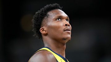 Indiana Pacers wing Bennedict Mathurin (00) during a game against the Orlando Magic.