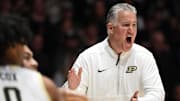 Purdue Boilermakers head coach Matt Painter reacts to gameplay 