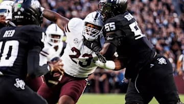 Mississippi State Defensive Lineman Trevion Williams (#23) during the game between the Texas A&M Aggies and the Mississippi State Bulldogs at Kyle Field in College Station, TX. 