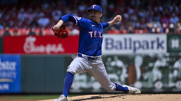 Andrew Heaney was charged with six runs on six hits and a walk in 4 1/3 innings and took the loss on Wednesday in St. Louis.