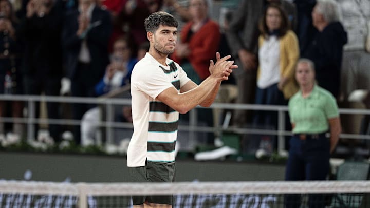 Carlos Alcaraz beat Jannik Sinner in an epic men's French Open final on Sunday. Carlos Alcaraz beat Jannik Sinner in an epic men's French Open final on Sunday.