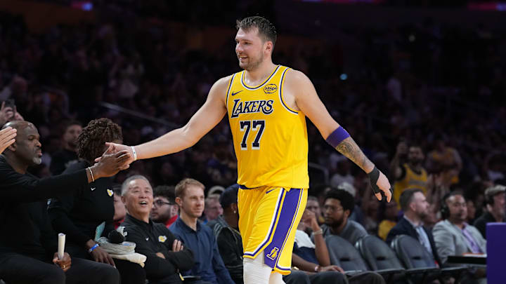 Los Angeles Lakers guard Luka Doncic. Los Angeles Lakers guard Luka Doncic.