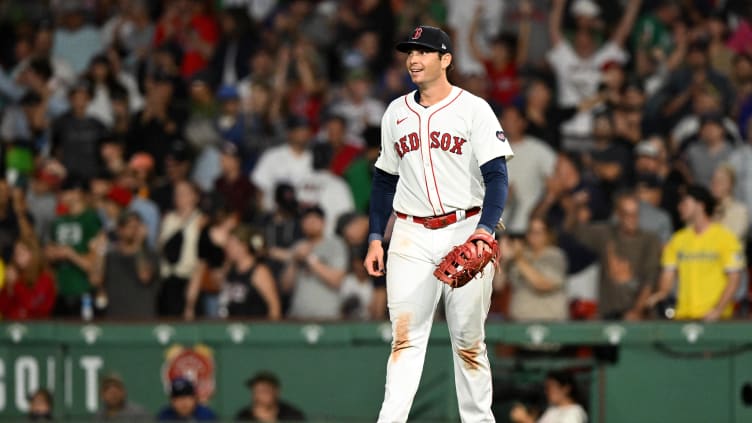 Aug 27, 2024; Boston, Massachusetts, USA; Boston Red Sox first baseman Triston Casas (36) walks off of the field after a game against the Toronto Blue Jays at Fenway Park. Mandatory Credit: Brian Fluharty-USA TODAY Sports