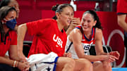 Sue Bird and Diana Taurasi on Aug 8, 2021.