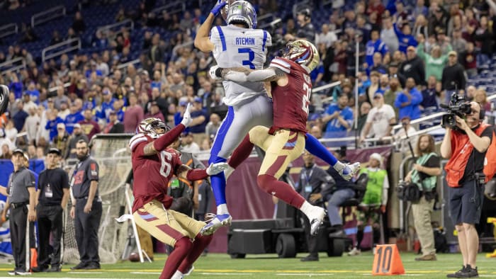 Mar 30, 2024; Detroit, MI, USA; St. Louis Battlehawks wide receiver Marcell Ateman (3) jumps for a