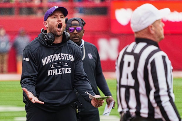 Northwestern Wildcats head coach David Braun