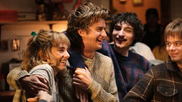 Joe Keery, Maya Hawke, Charlie Heaton, and Finn Wolfhard in Stranger Things season 5 - Credit: Andrew Cooper/Netflix © 2024