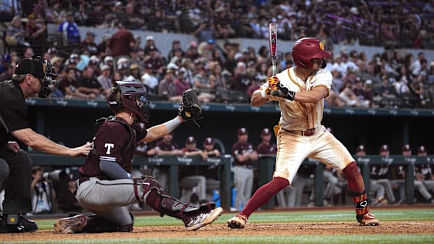 Mar 2, 2024; Arlington, TX, USA; Texas A&M Aggies compete against University of Southern California Trojans during the Ku