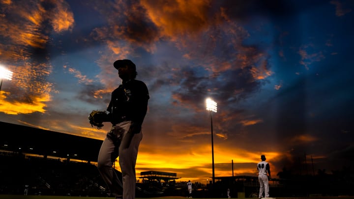 The Fort Myers Mighty Mussels compete against the Tampa Tarpons in a game at Hammond Stadium in Fort Myers on Friday, June 28, 2024.