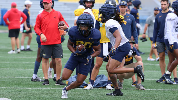 West Virginia University receiver TJ Johnson.