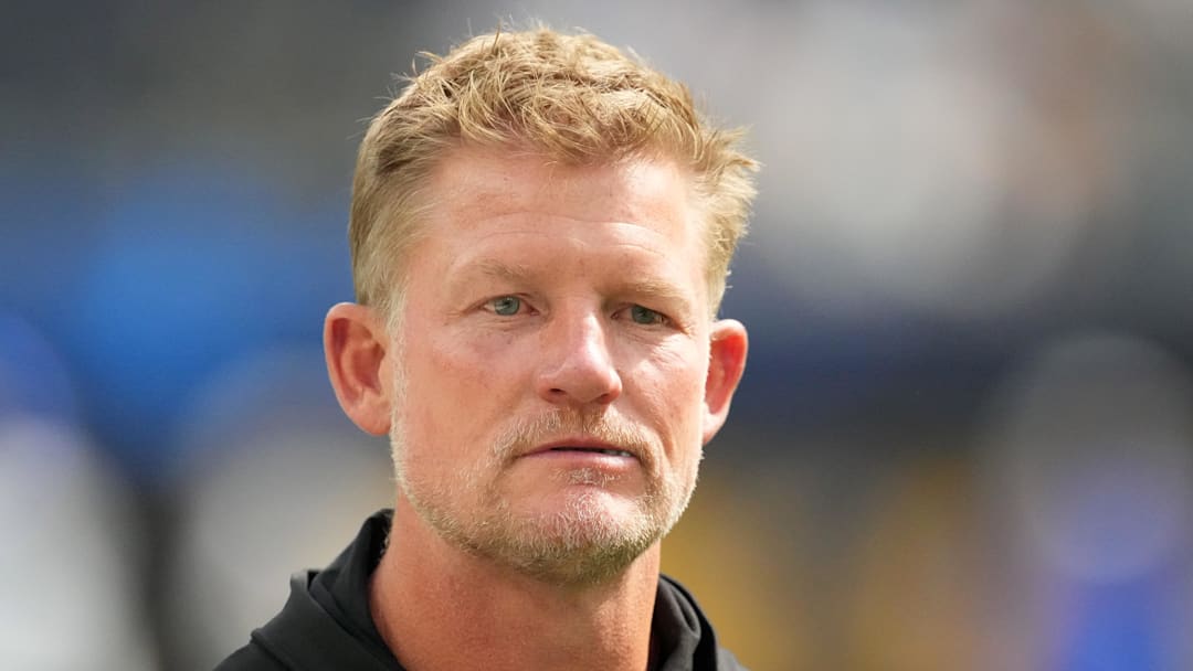 Aug 17, 2024; Inglewood, California, USA; Los Angeles Rams general manager Les Snead during the game against the Los Angeles Chargers at SoFi Stadium. Mandatory Credit: Kirby Lee-Imagn Images