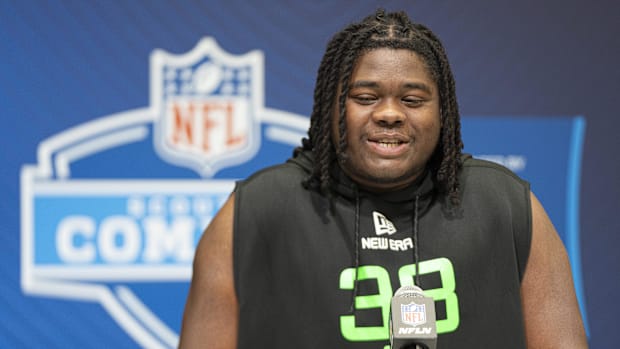 Former North Carolina Central offensive lineman Torricelli Simpkins