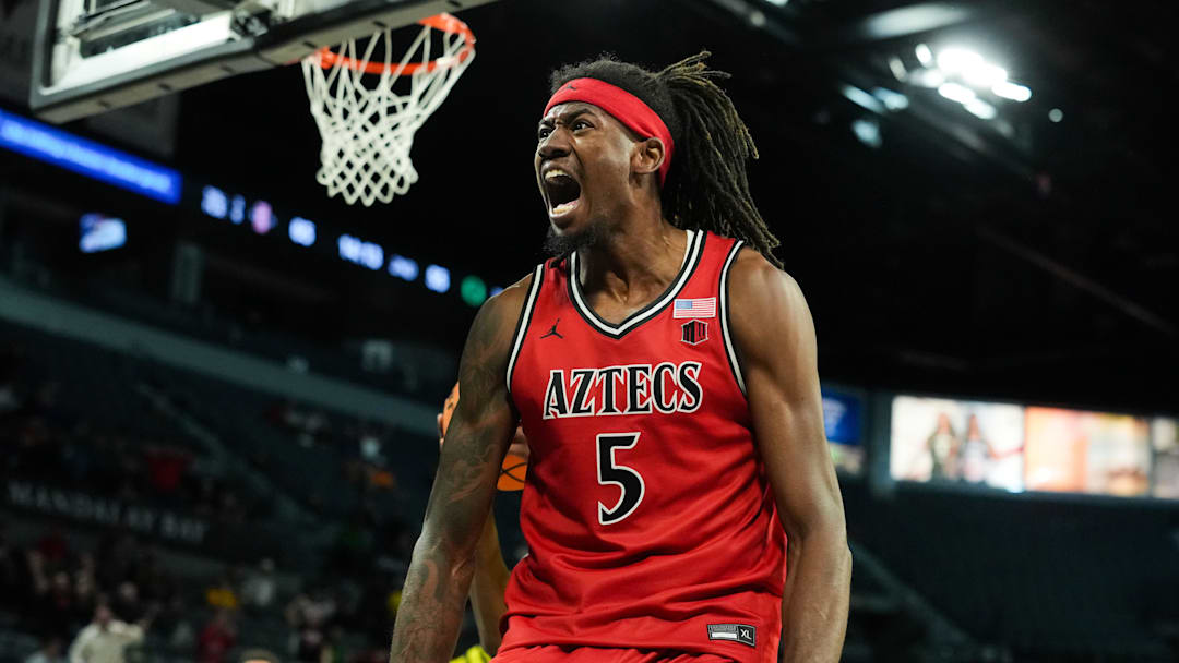 San Diego State Aztecs forward Pharaoh Compton (5).