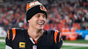 Bengals quarterback Joe Burrow celebrates a Week 17 overtime win over the Denver Broncos